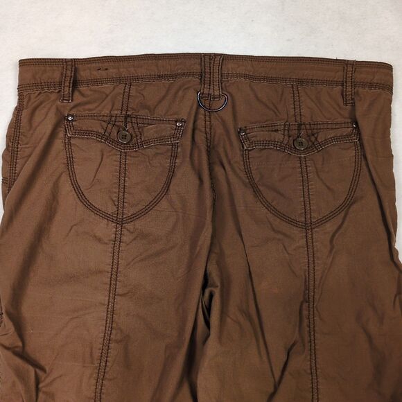 Vintage Y2K Fashion Bug Cargo Pants Womens 16 Brown Cinch Ankle Retro Grunge - Picture 12 of 15